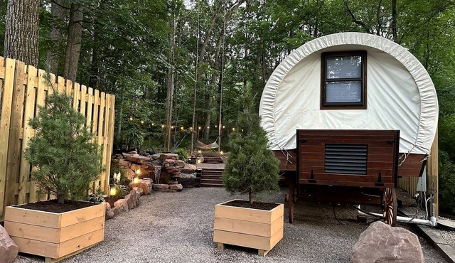 Elegant, Vintage Conestoga Covered Wagon Getaway in Denver, Pennsylvania in Denver
