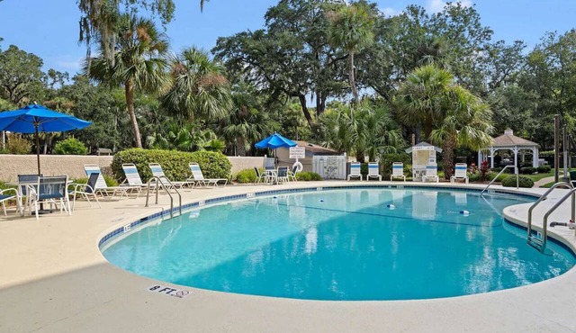 Near Coligny Beach | 3 Pools + Full Kitchen in Hilton Head Island