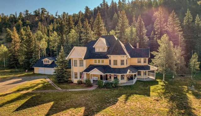 Posh mansion with antique decor, WiFi, & gas fireplace - near river and skiing in South Fork
