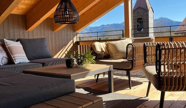 Spacious 140 sqm loft with sauna and roof terrace in Übersee
