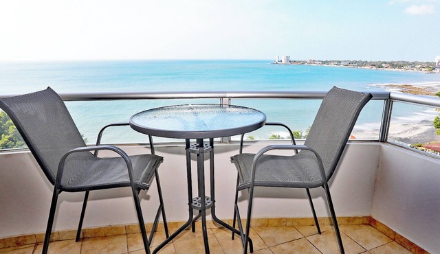 Two Bedroom Beach Front Condo with Amazing Ocean View in Las Lajas