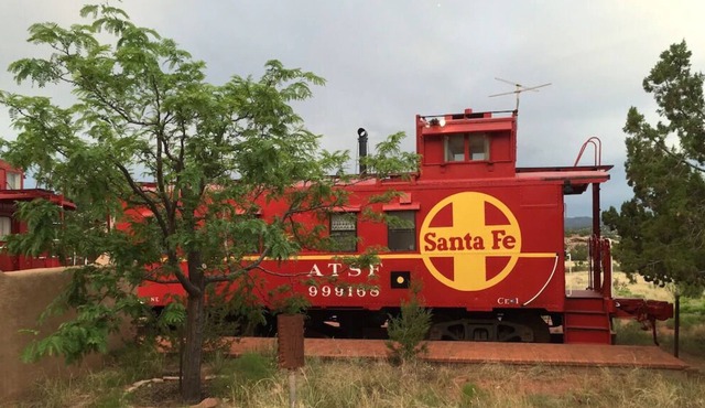Vintage Santa Fe Cabooses in Cerrillos