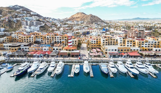 Water condo w/private terrace & best LOCATION in Los Cabos Marina Downtown. in Cabo San Lucas