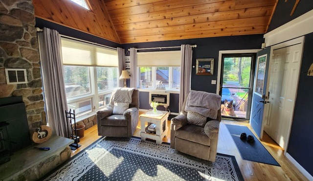 Private waterfront retreat in the Pocono mountains. Hot tub, Fire pit, Dogs ok in Cresco